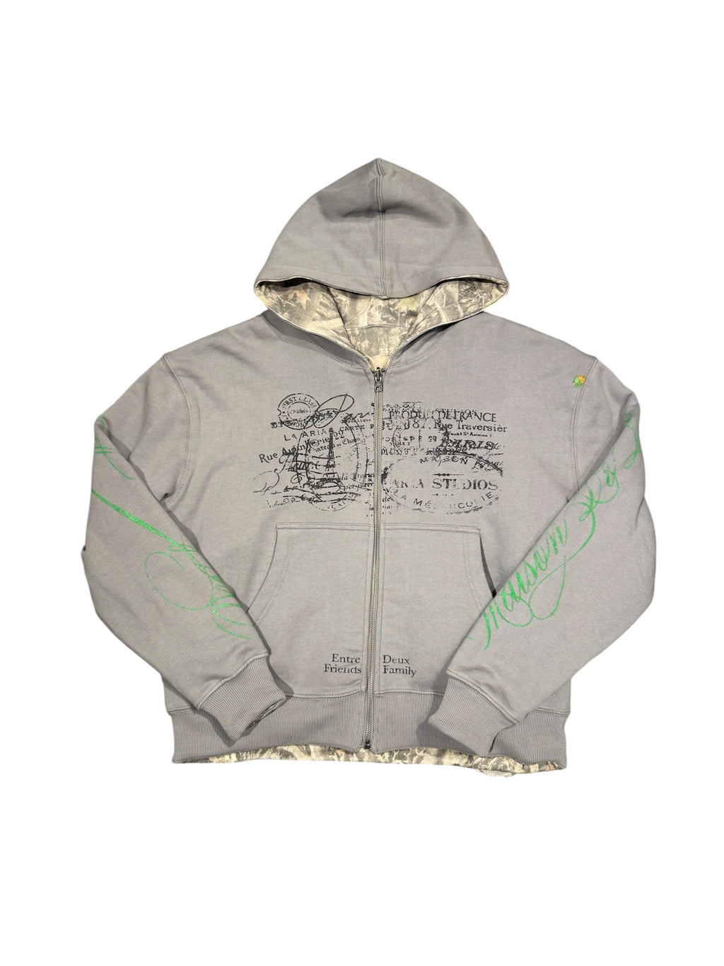 Aria Studios Paris Exclusive Reversible Grey / Green Hoodie