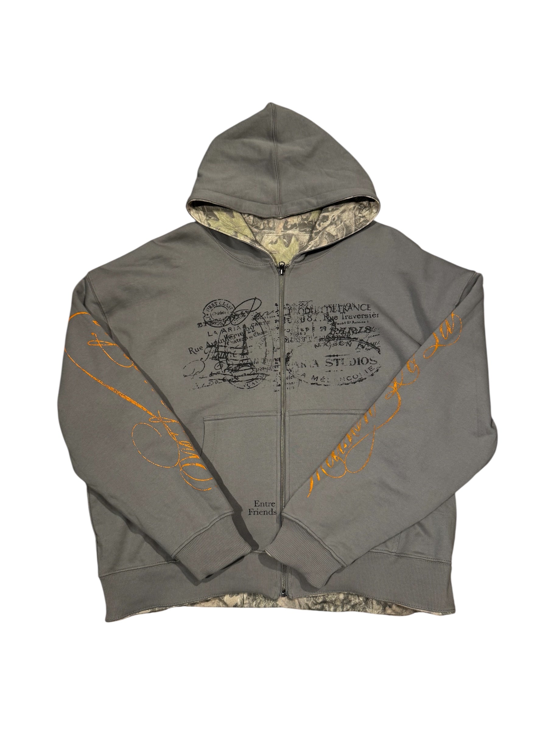 Aria Studios Paris Exclusive Reversible Grey / Orange Hoodie