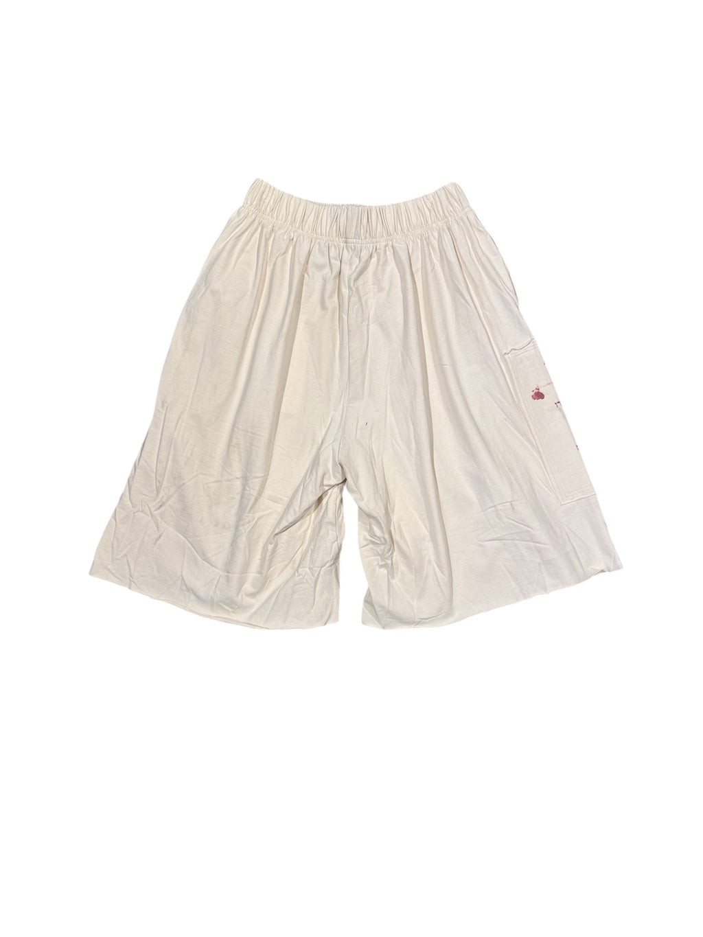 Richill Melancholy Patch Logo Cotton Cream Shorts