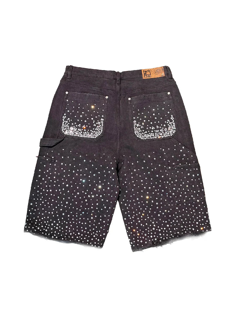 Birth of a Royal Child Radial 20k Diamond Washed Black Jorts