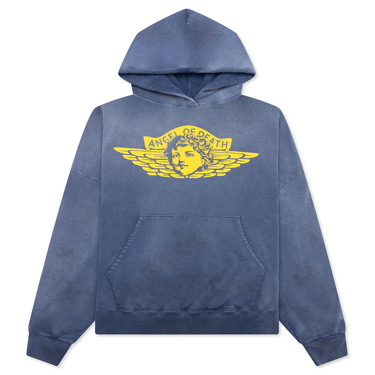 Saint Michael Angel of Death Navy / Yellow Hoodie