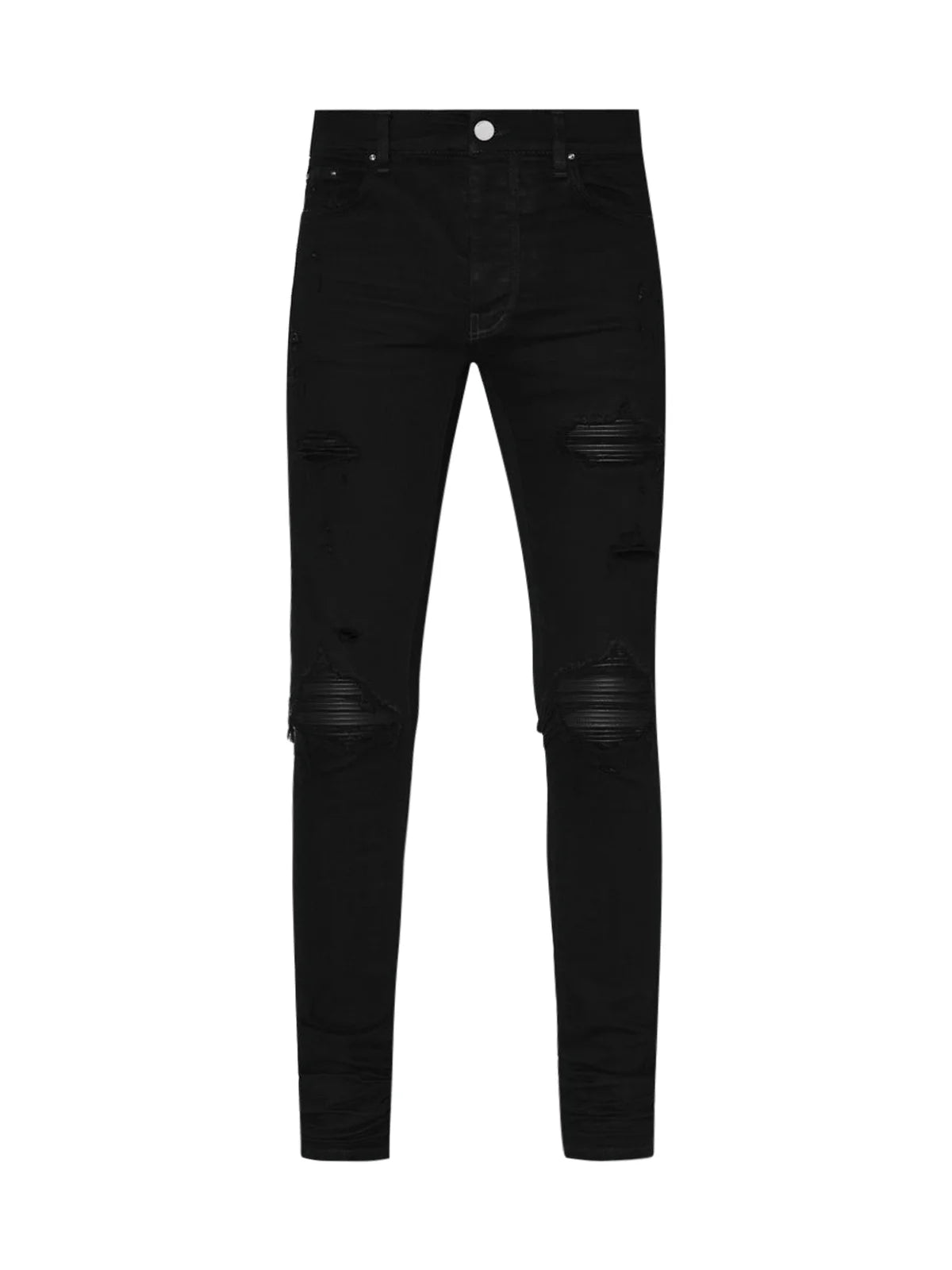 Amiri Black Leather Patch Black MX1 Jeans