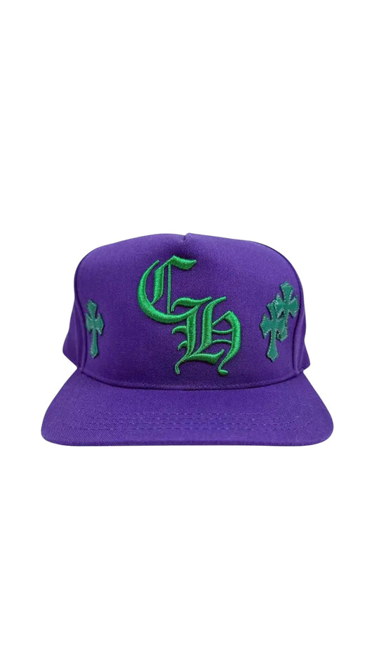 Chrome Hearts Cross Patch Trucker Hat 'Purple/Green’