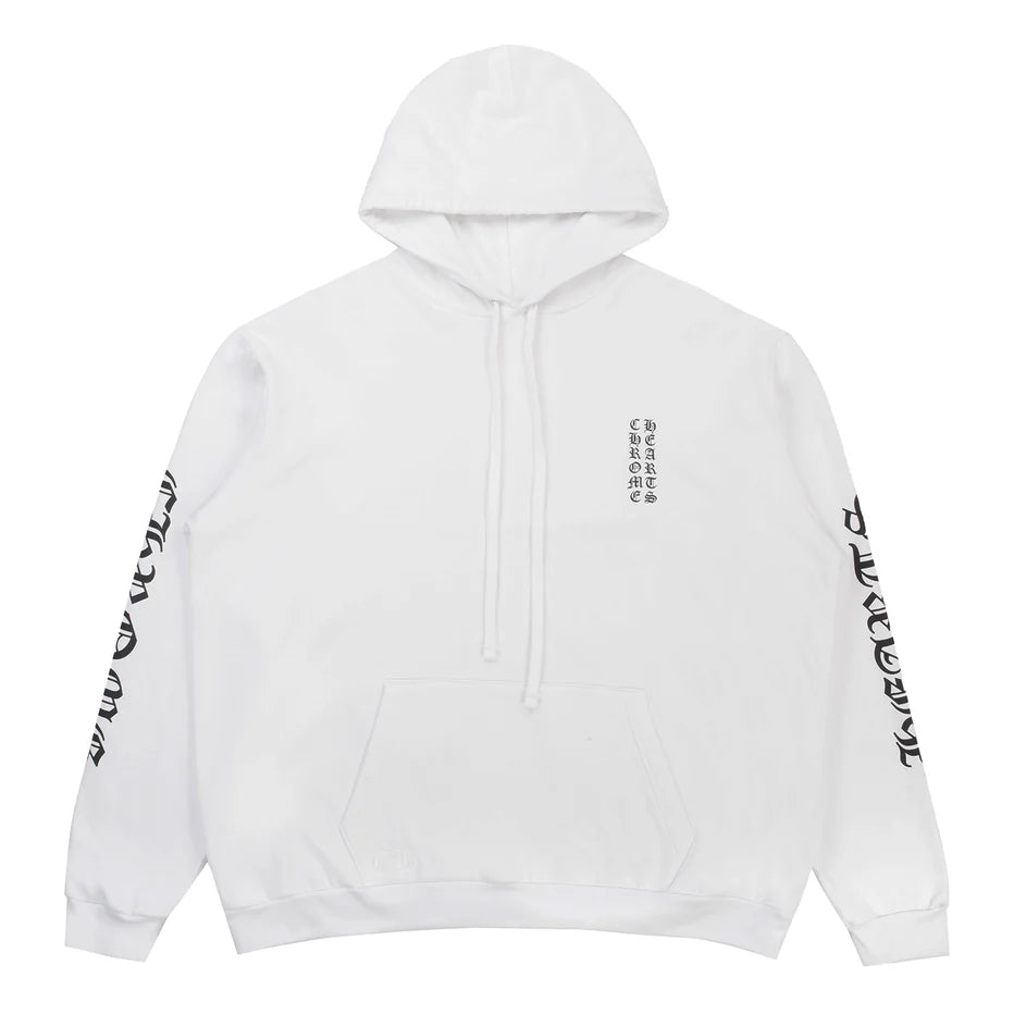 Chrome Hearts Vertical Logo White & Black Hoodie