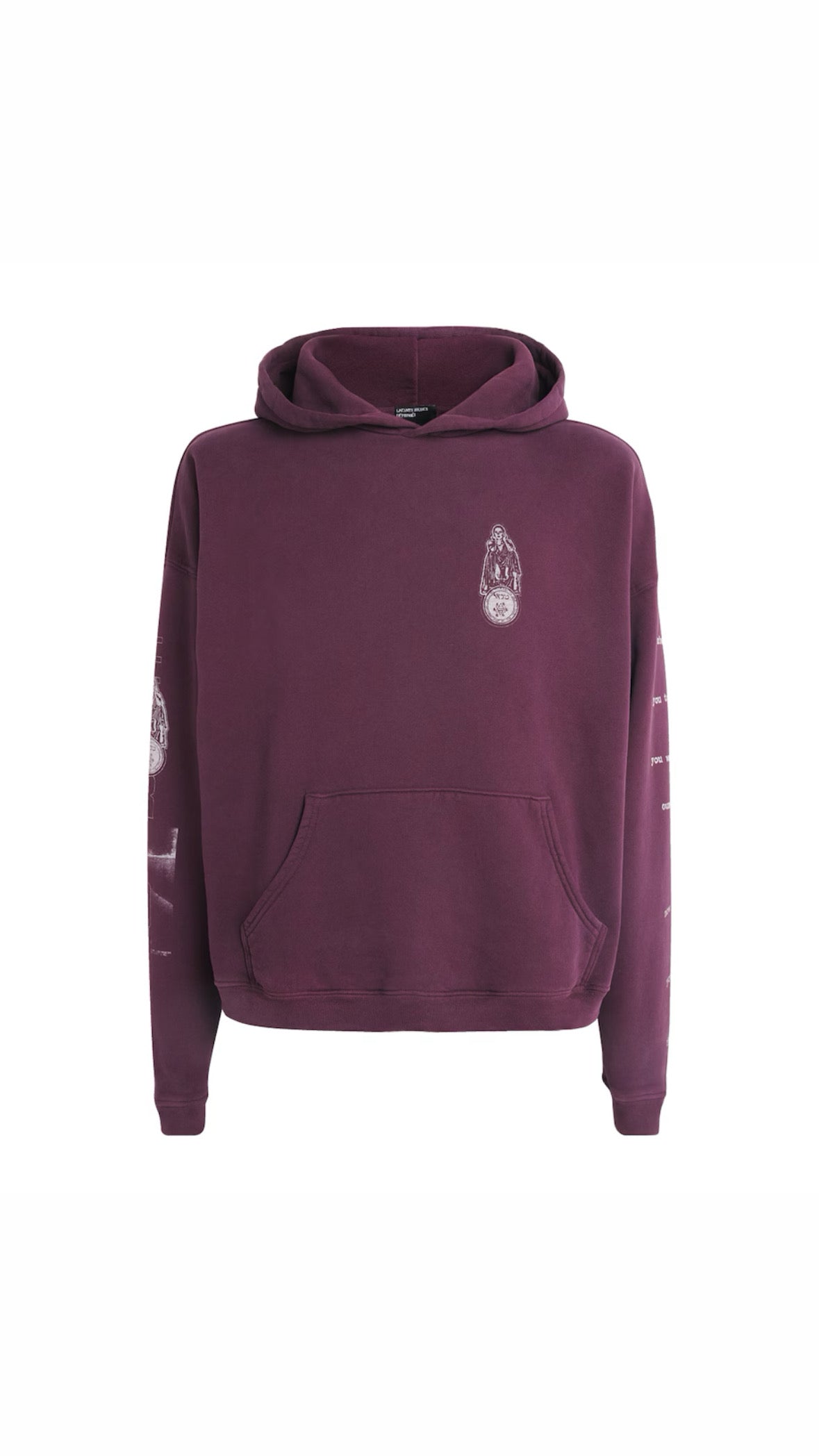 ENFANTS RICHES DÉPRIMÉS Remember When Printed Jersey Burgundy Hoodie