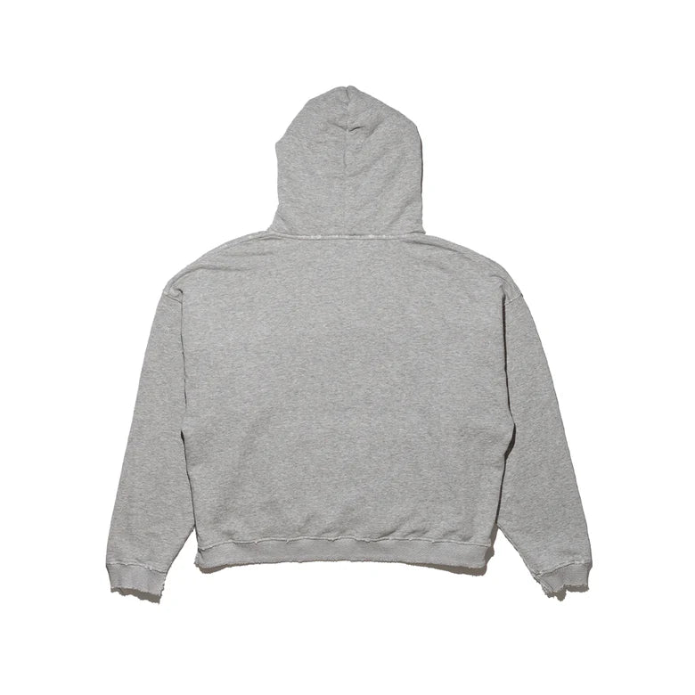 ENFANTS RICHES DÉPRIMÉS Distressed Logo Print Heather Grey Hoodie