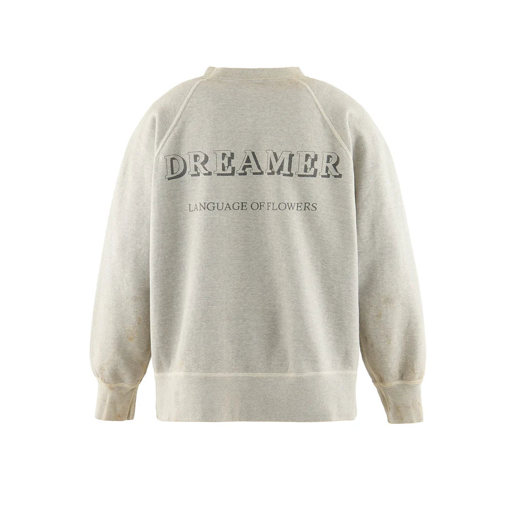 Saint Michael Poppy Print Grey Crewneck