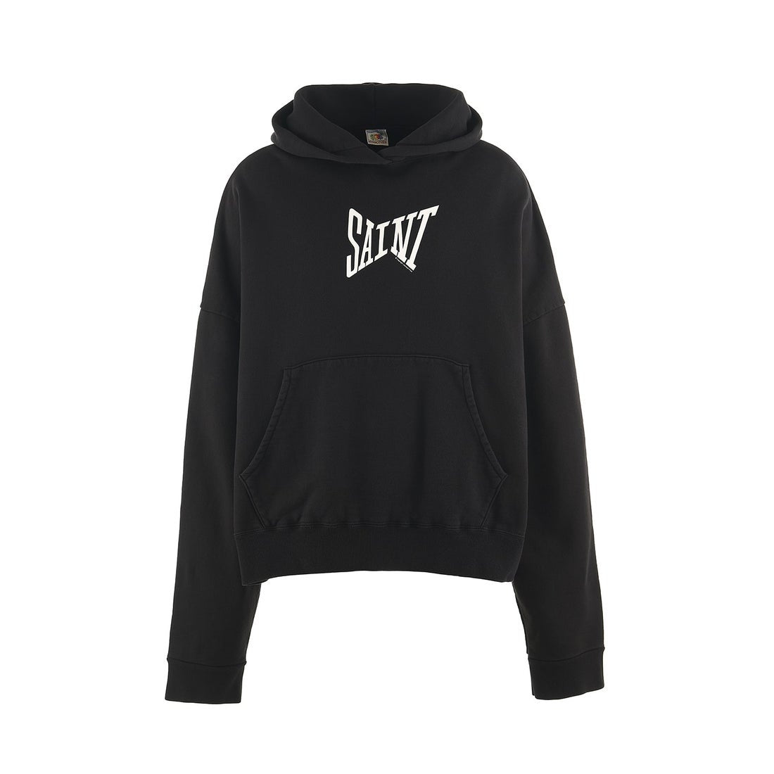 Saint Michael Saint Ribon Print Black Hoodie