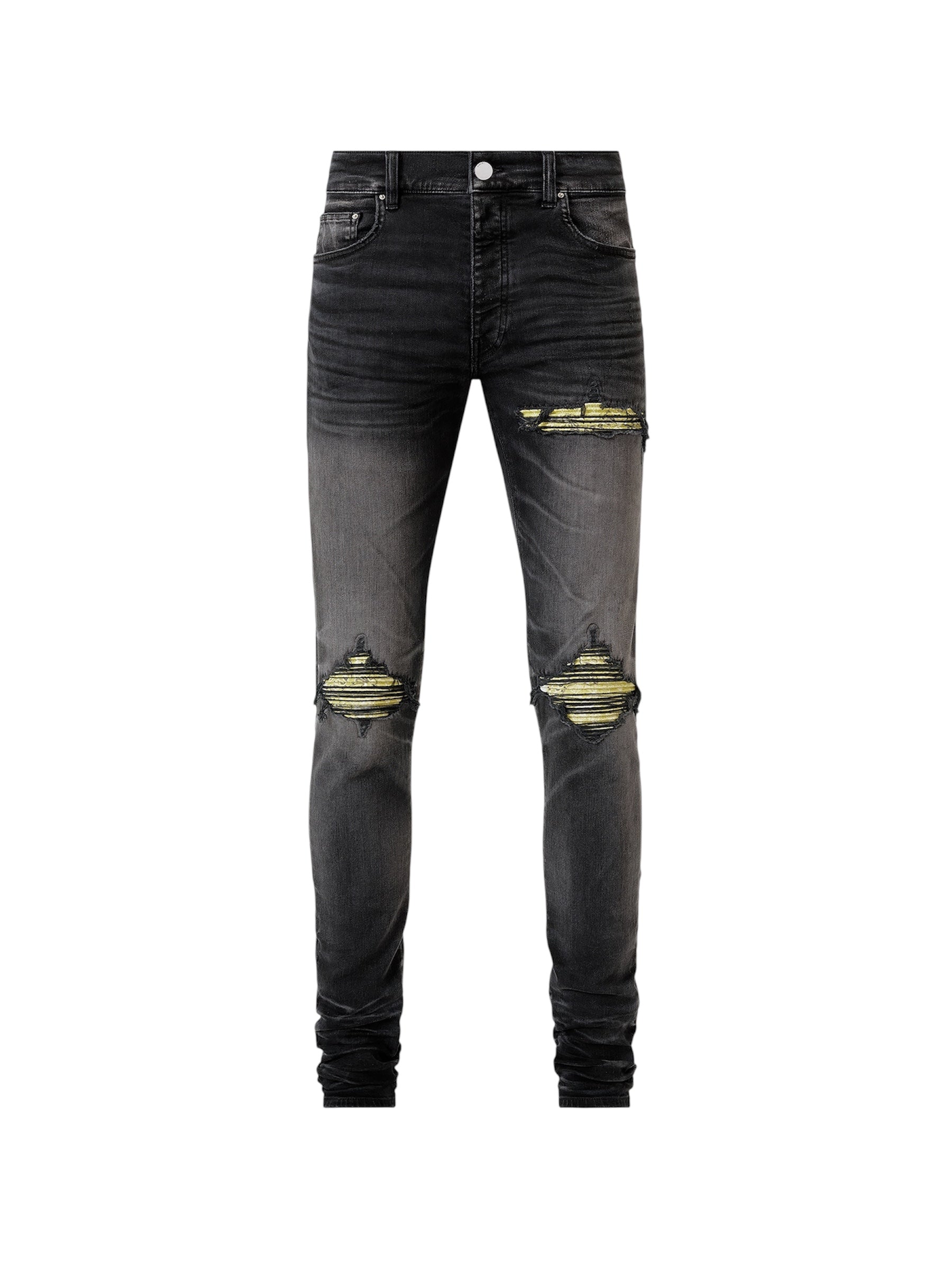 Amiri Yellow Bandana International MX1 Black Jeans