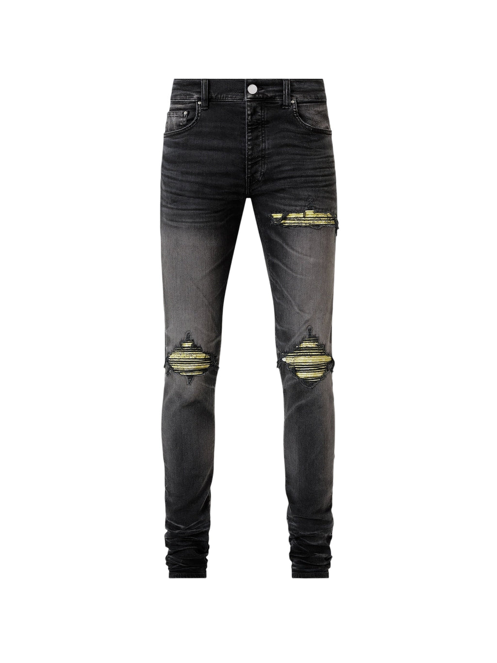 Amiri Yellow Bandana International MX1 Black Jeans