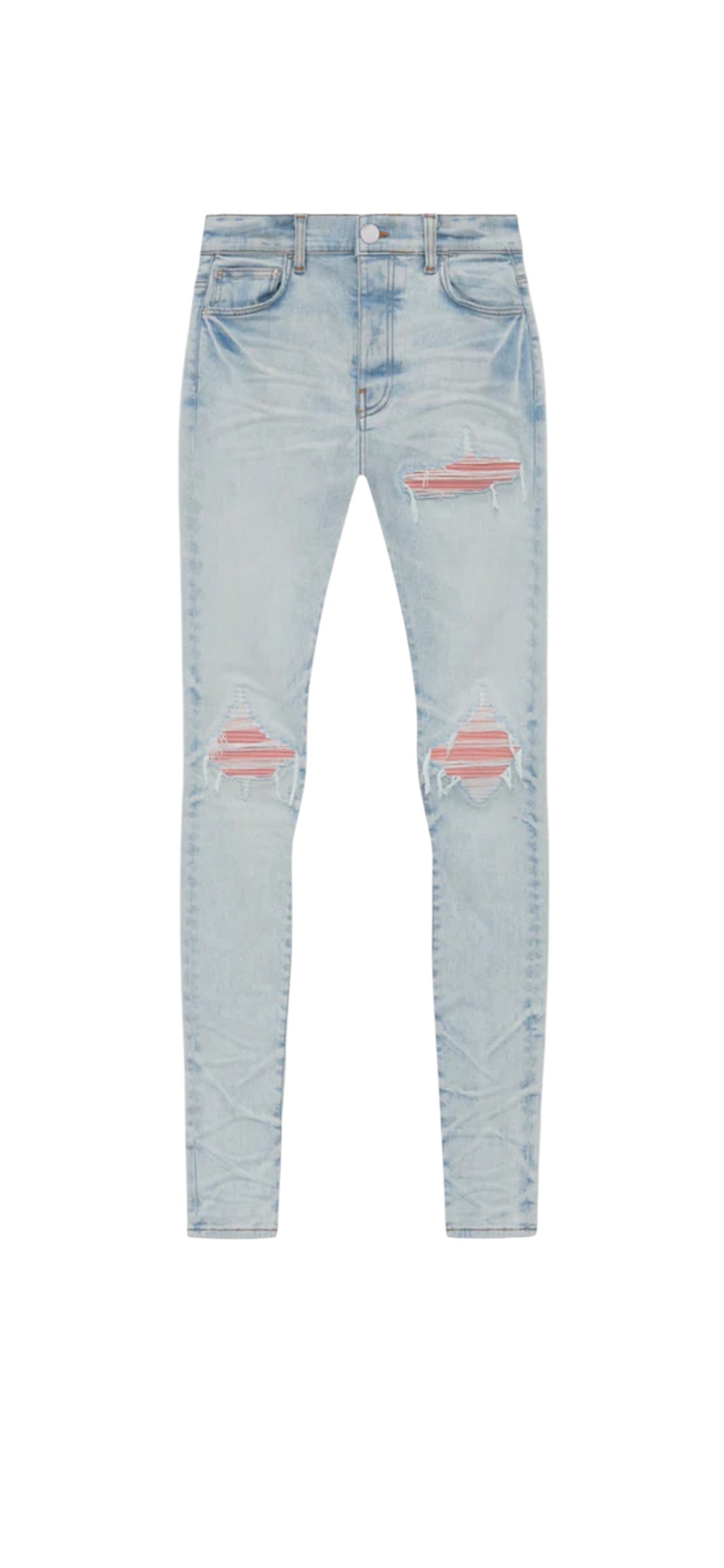 Amiri Pink Suede MX1 Light Jeans