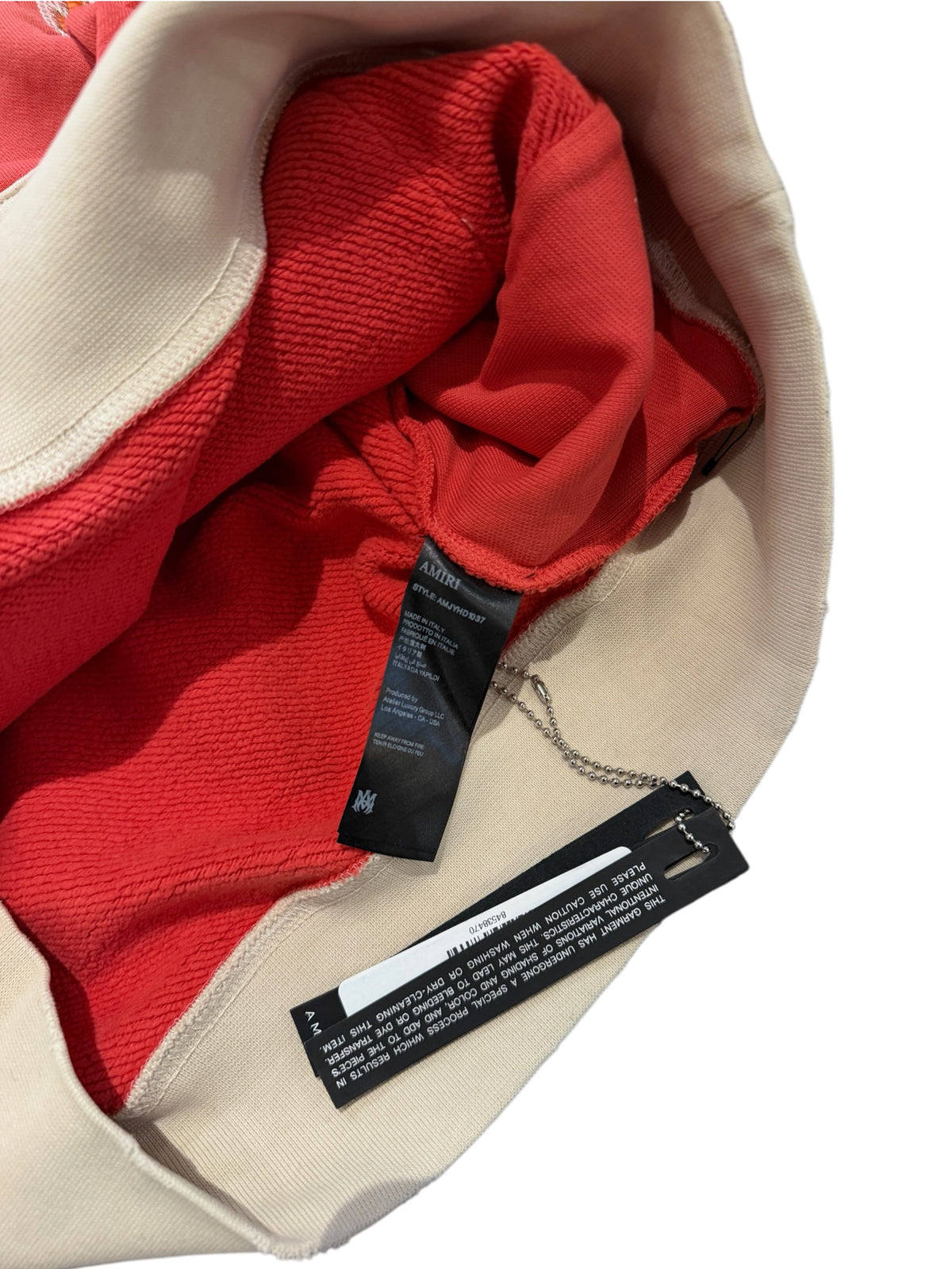 Amiri Vintage Varsity Hooded Sweatshirt Red