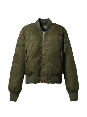 Satoshi Nakamoto Green Pad Bomber Jacket