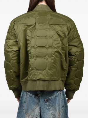 Satoshi Nakamoto Green Pad Bomber Jacket