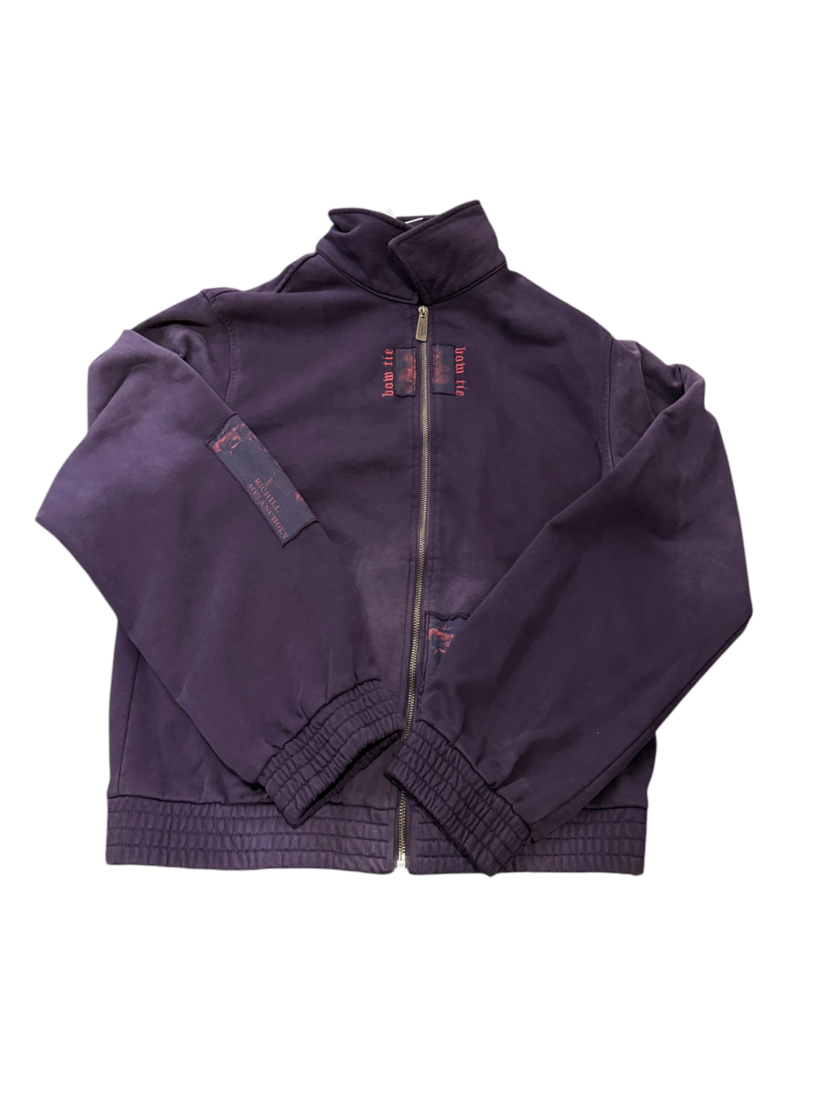 Richill Melancholy Washed Printed Patchwork Purple Jacket