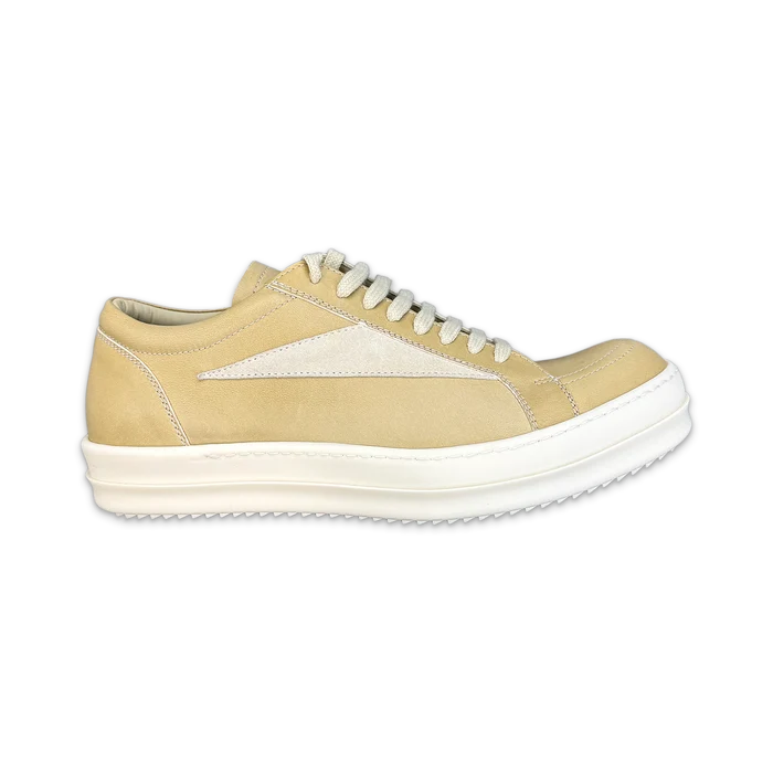 Rick Owens Vintage Low Parchment Leather Sneaker