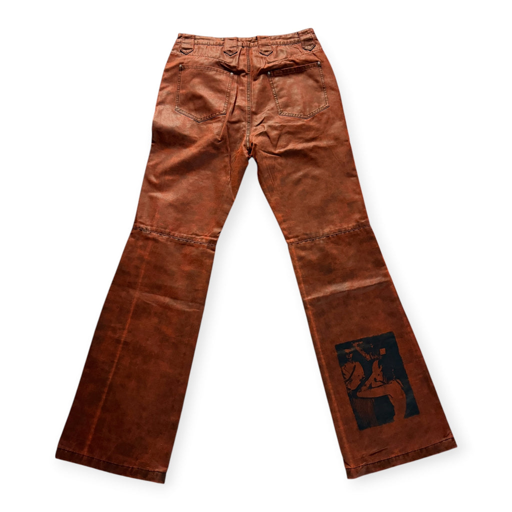 Richill Melancholy Printed Coated Bootcut Jeans
