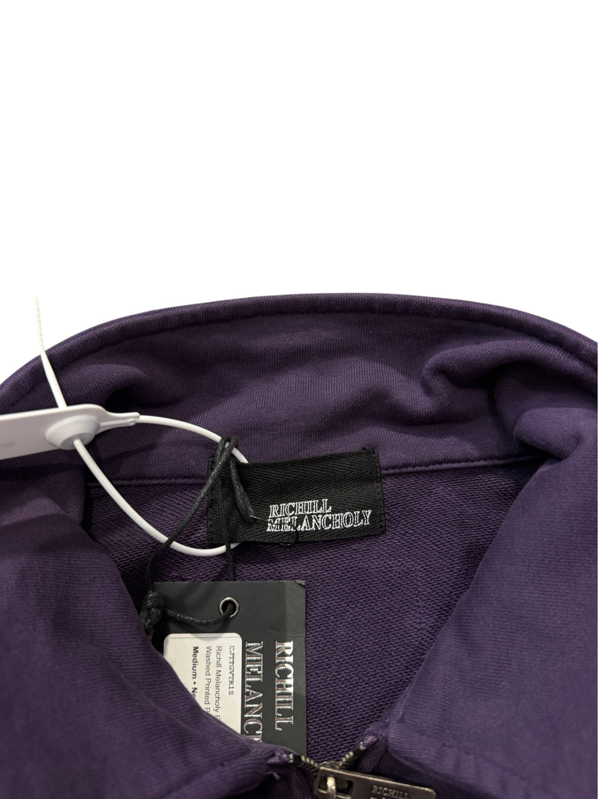 Richill Melancholy Washed Printed Patchwork Purple Jacket