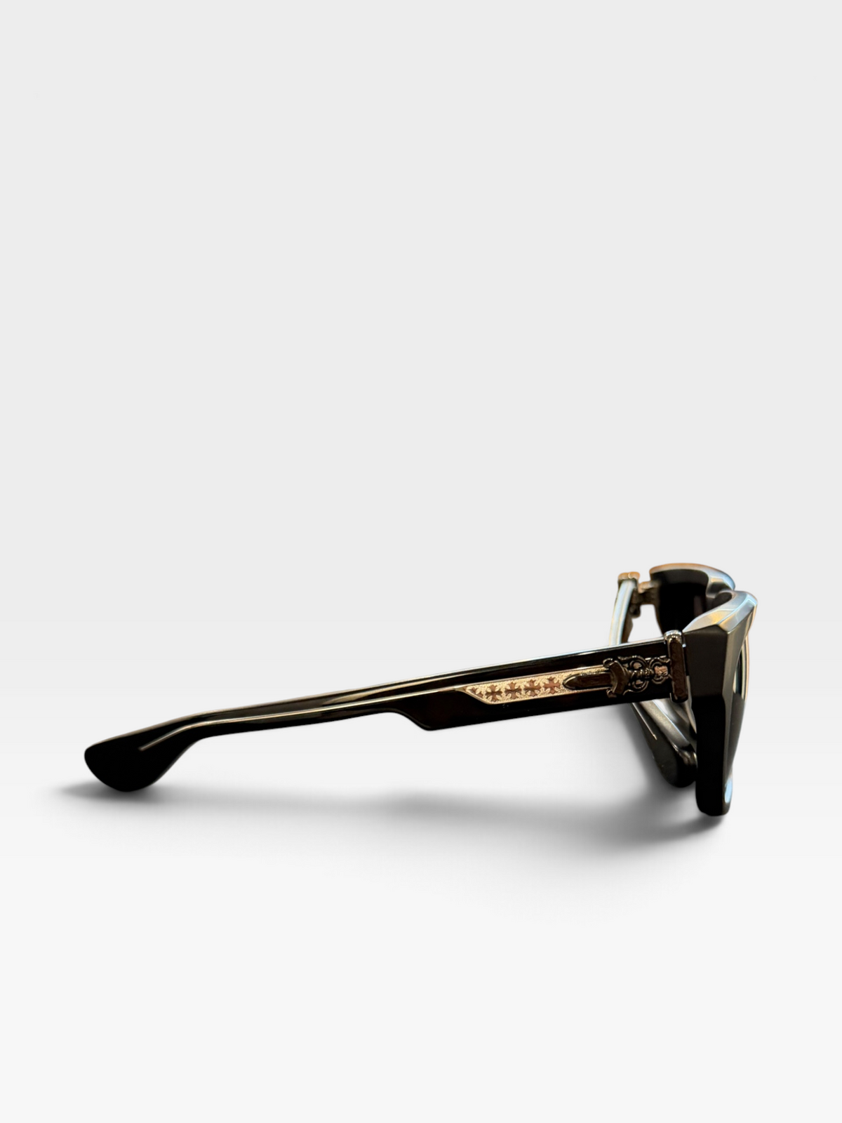Chrome Hearts Box Officer Sunglasses Matte Black