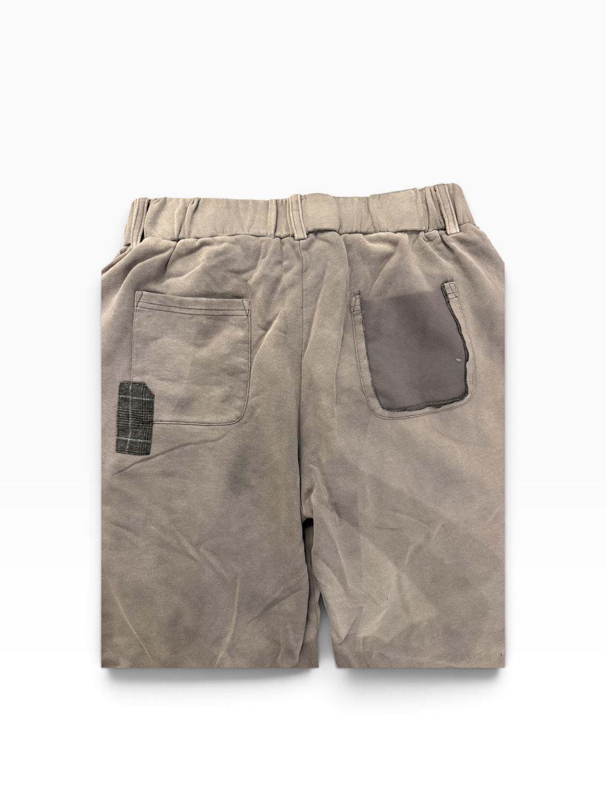 Richill Melancholy Patchwork Appliqué Graphic Washed Sweatshorts