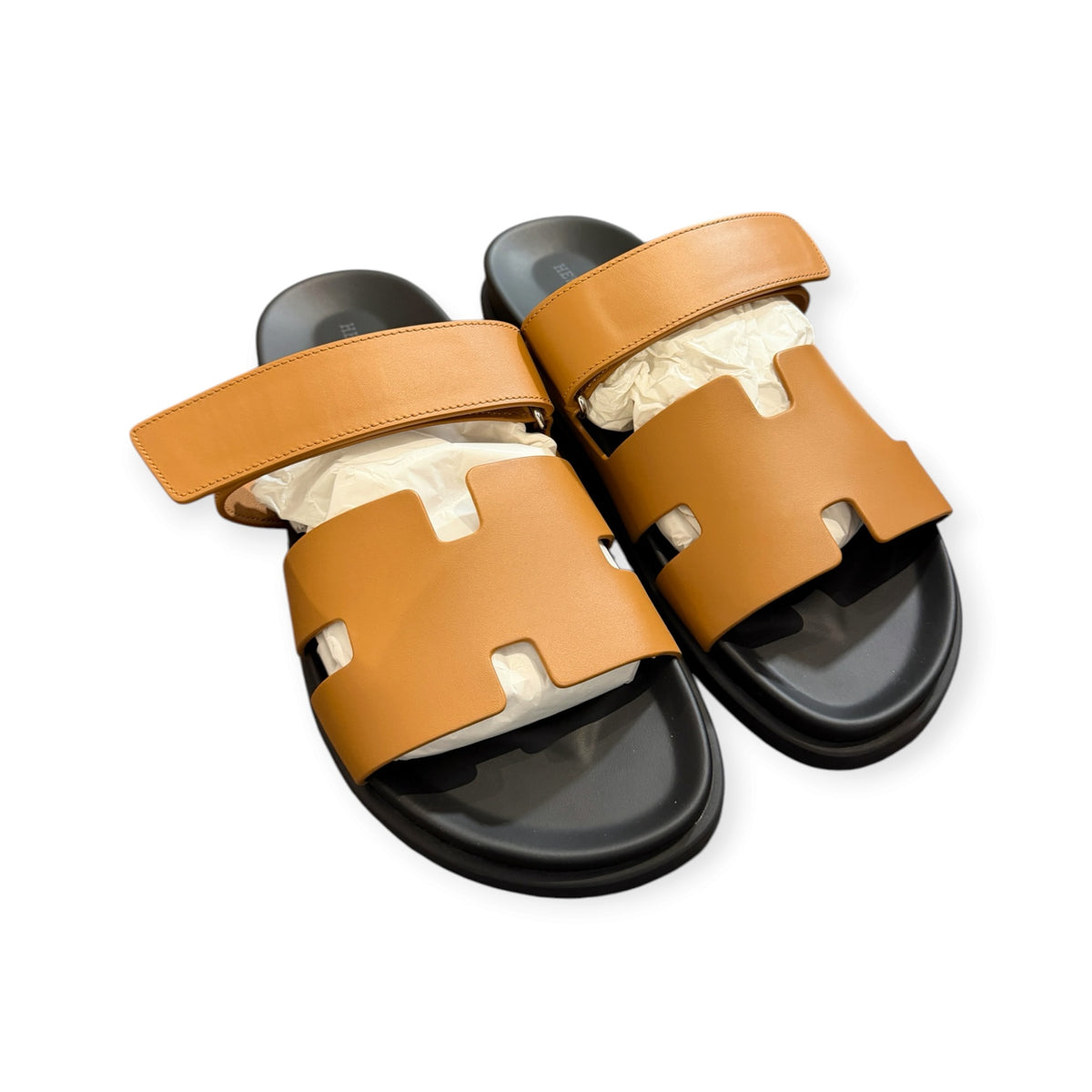 Hermès Chypre Sandals Brown