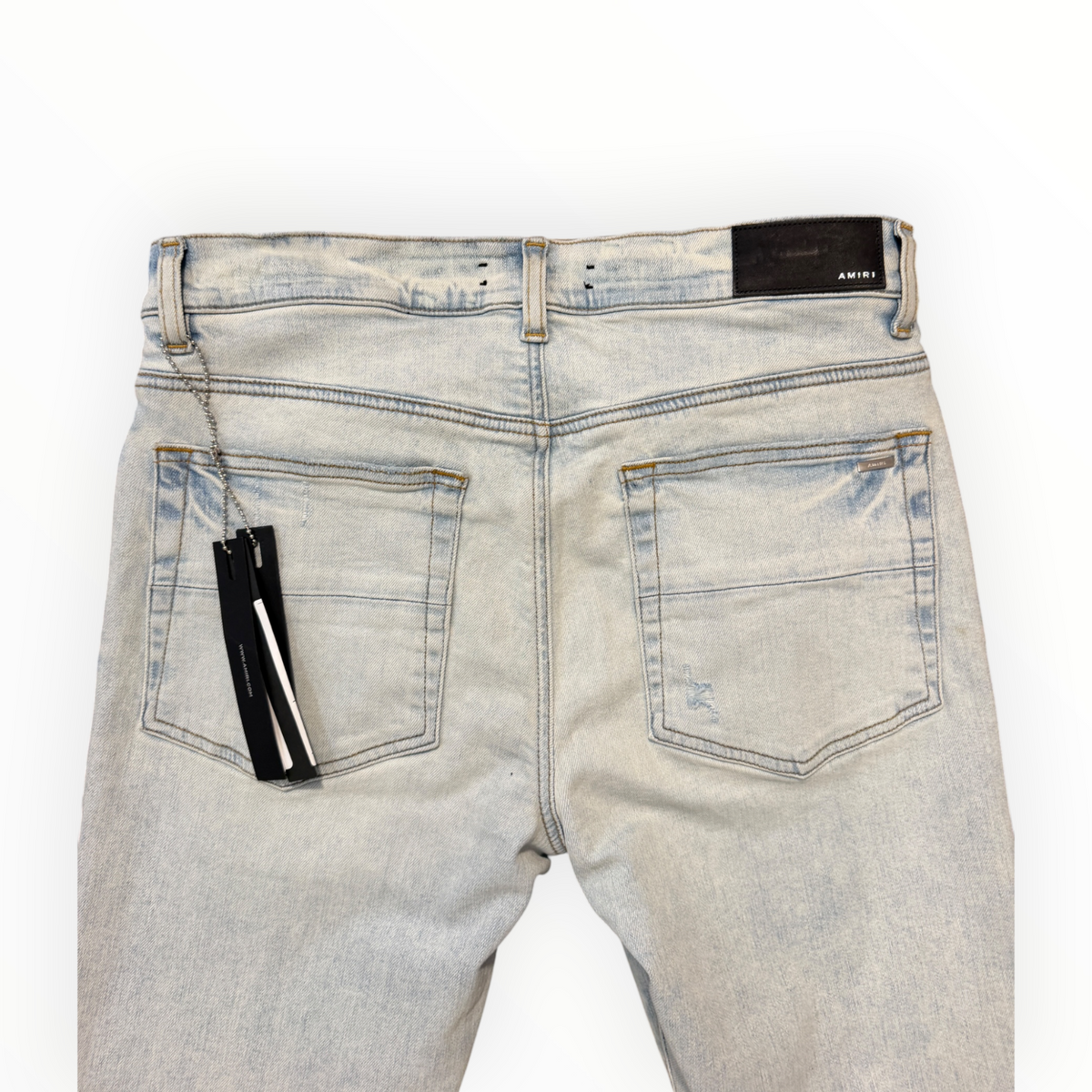 Amiri Pink Suede MX1 Light Jeans