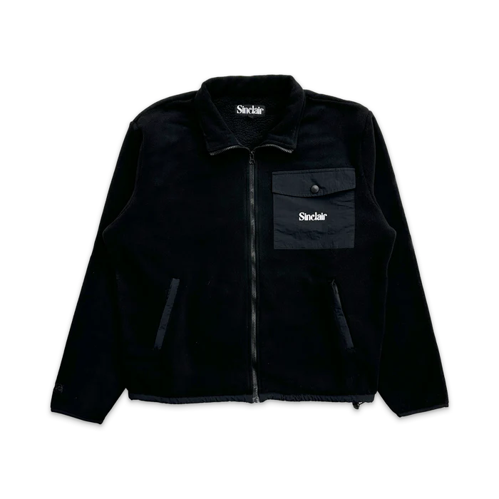 Sinclair Cargo Pocket Black Fleece Zip Up