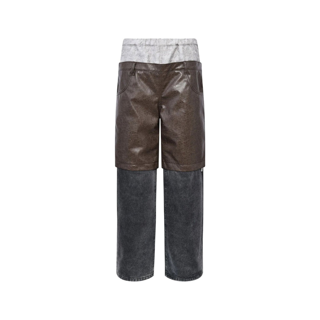 Birth of a Royal Child Brown/Silver Layered Pants