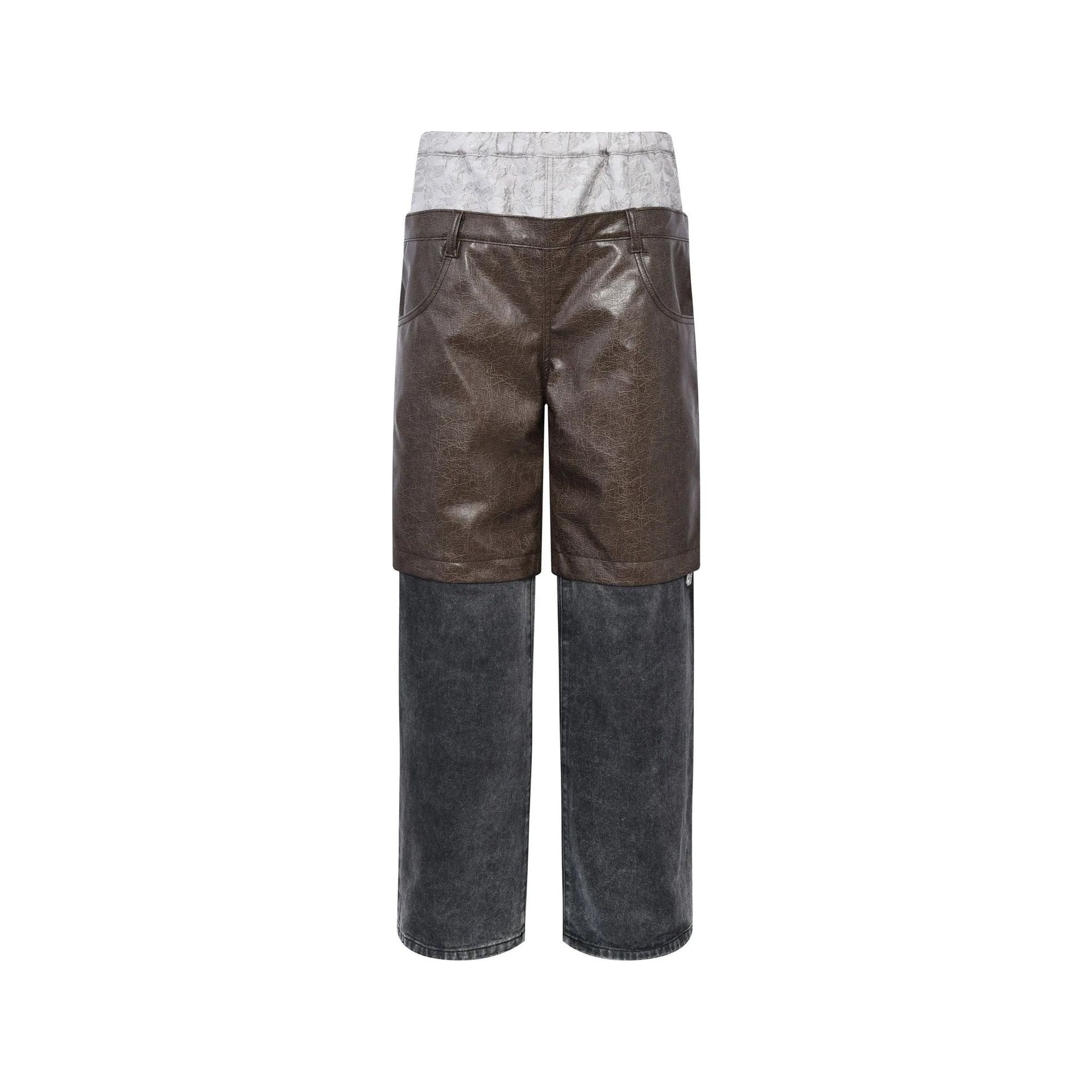 Birth of a Royal Child Brown/Silver Layered Pants