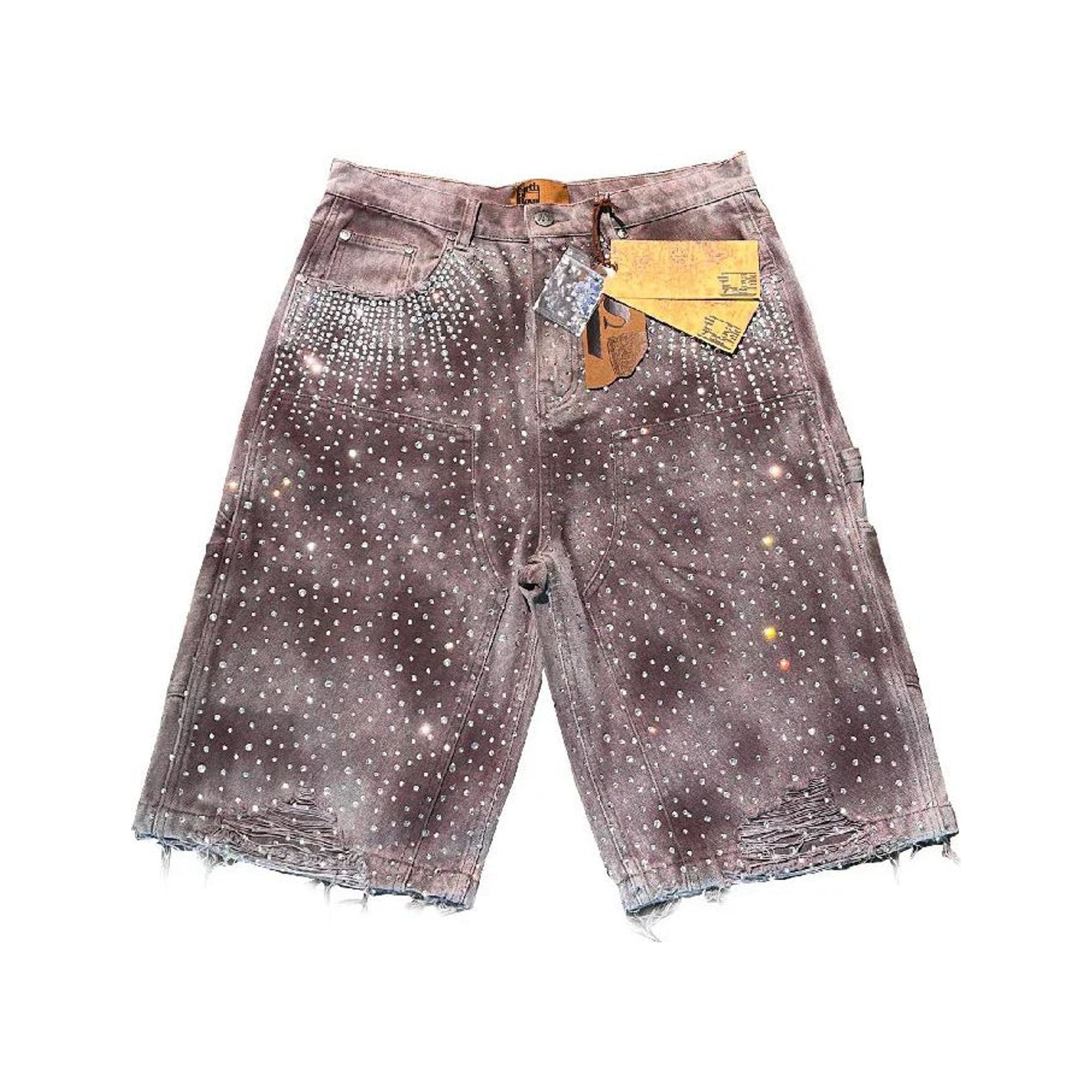 Birth of a Royal Child Radial 20k Diamond Washed Brown Jorts