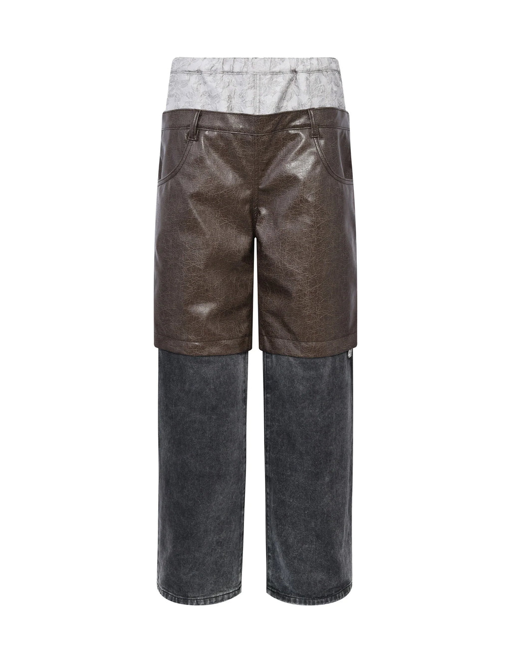 Birth of a Royal Child Brown/Silver Layered Pants