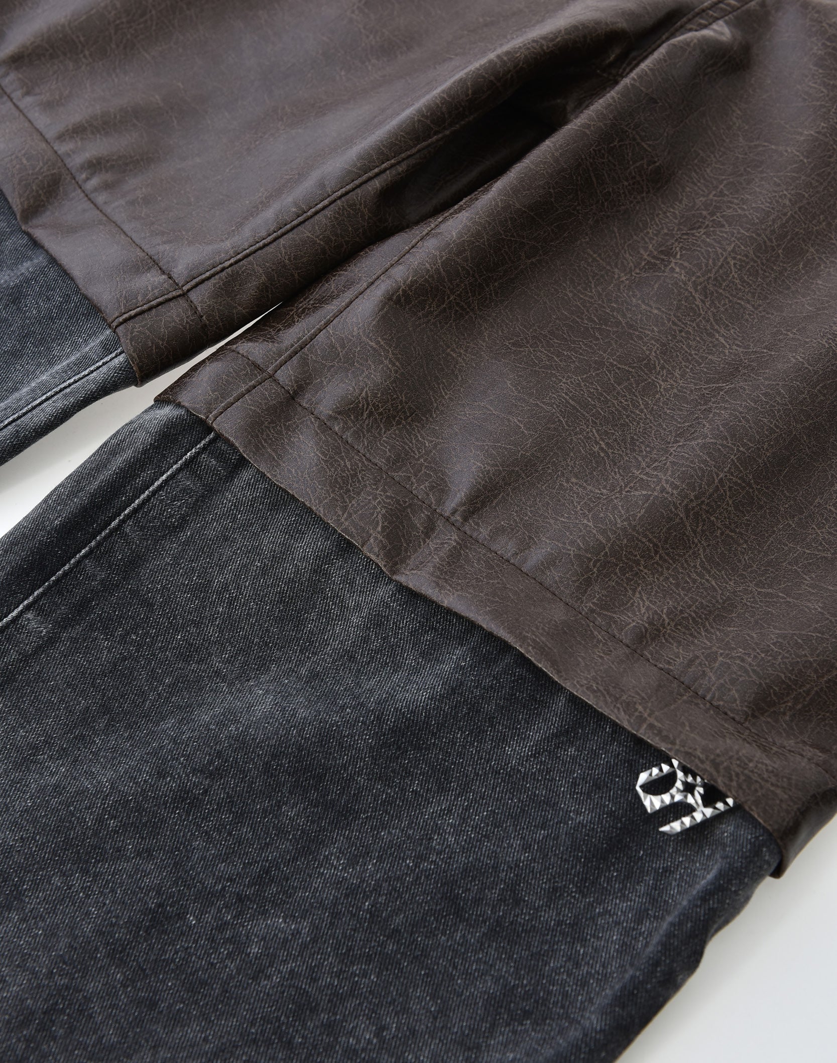 Birth of a Royal Child Brown/Silver Layered Pants