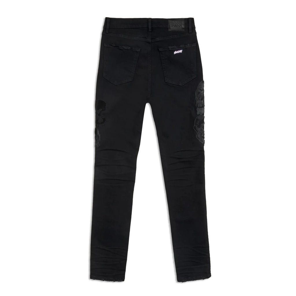 Bossi Multi Skull Black Denim Jeans
