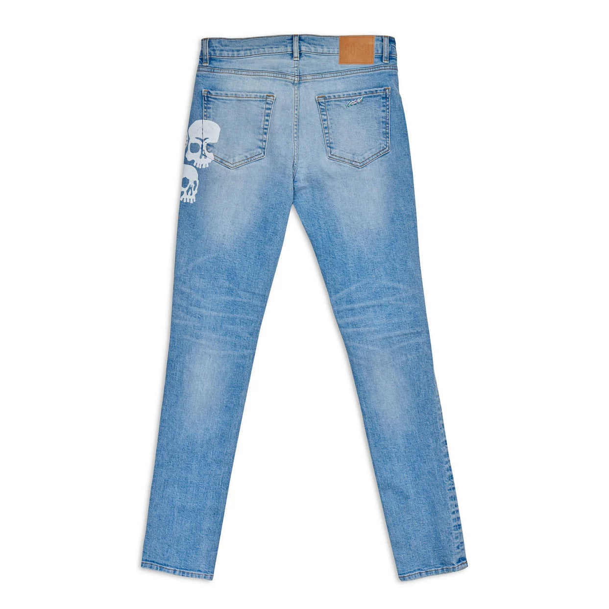 Bossi Skull Rhinestone Light Blue Jeans