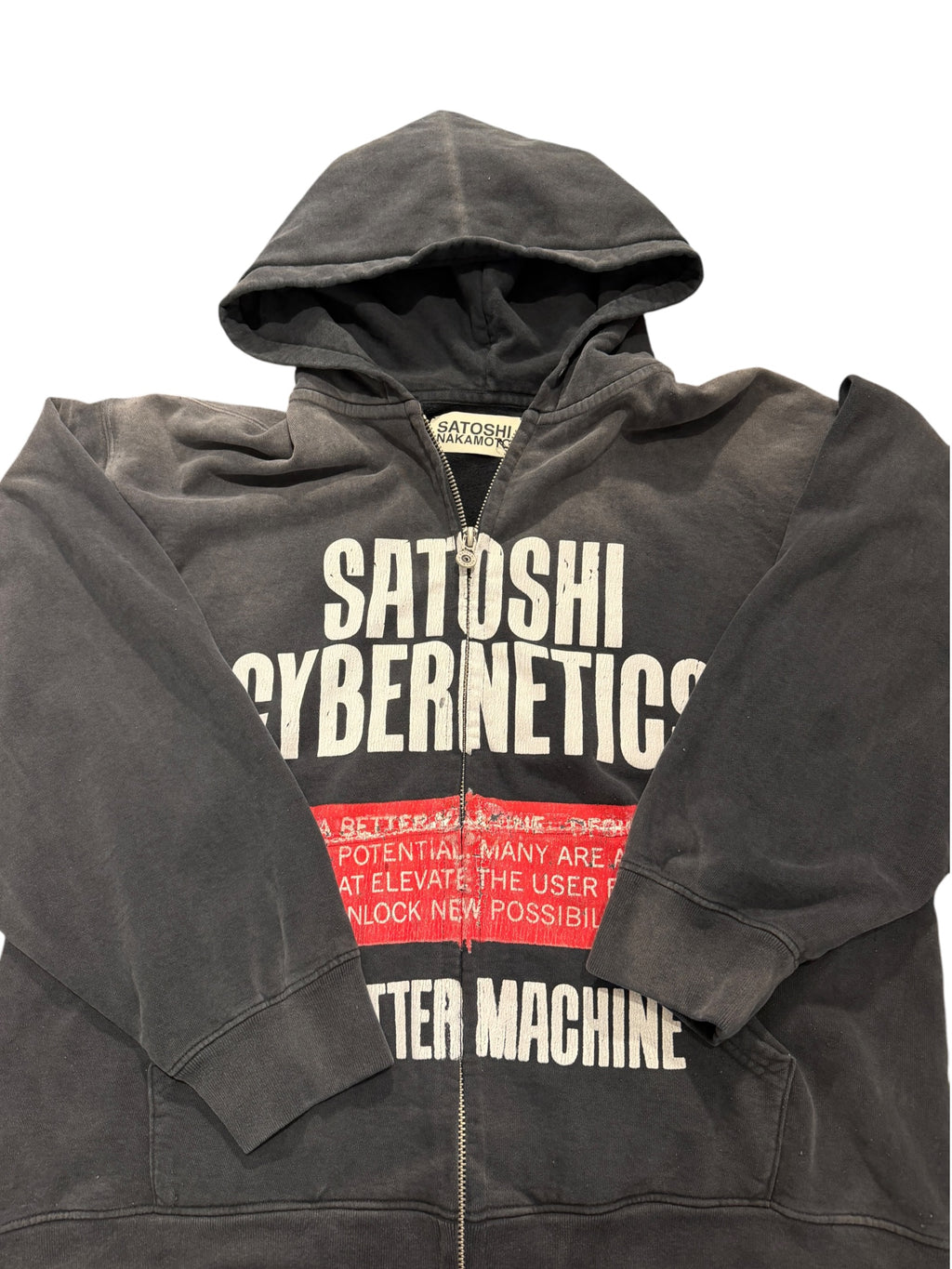 Satoshi Nakamoto Cybernetics Black Zip Up Hoodie