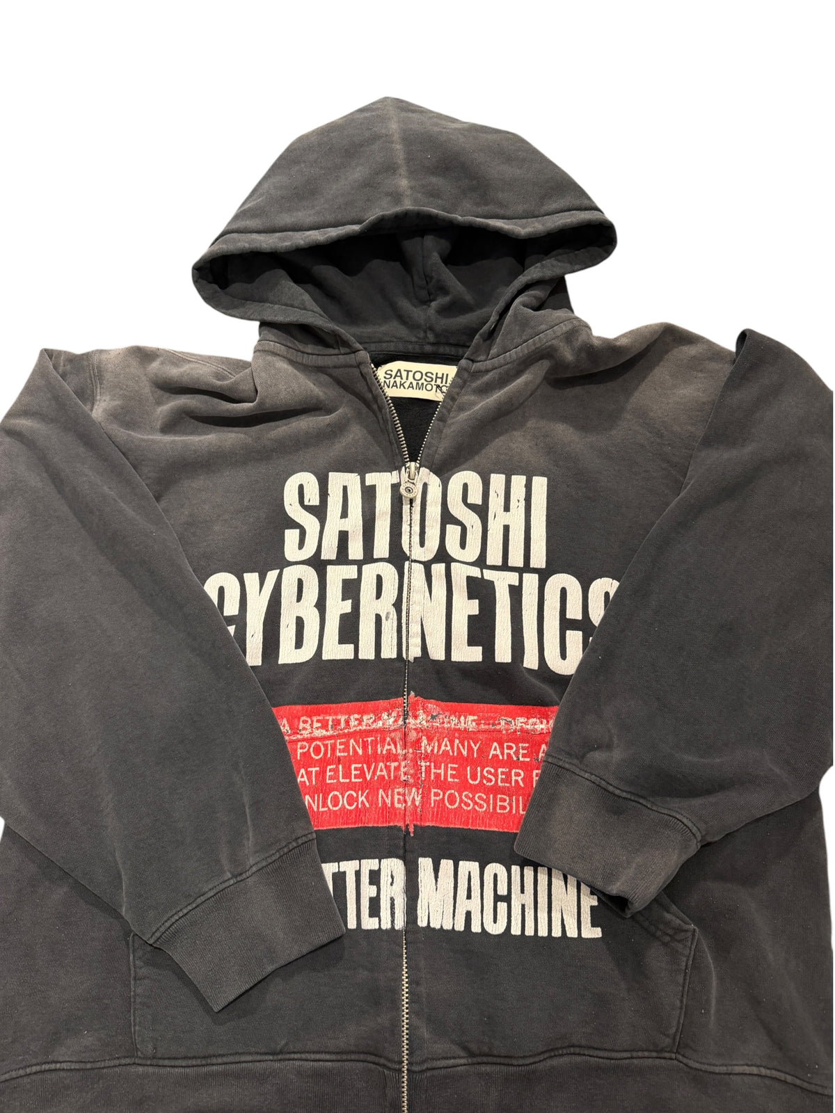 Satoshi Nakamoto Cybernetics Black Zip Up Hoodie
