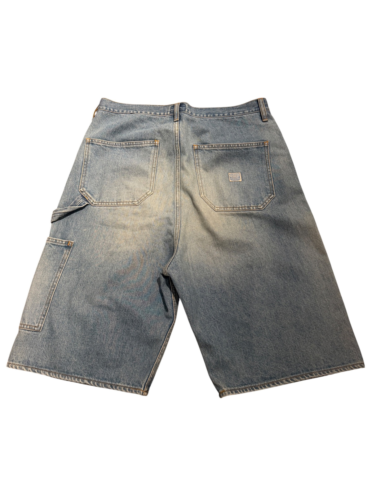 Kapital Blue Denim Rhinestone Stud Shorts