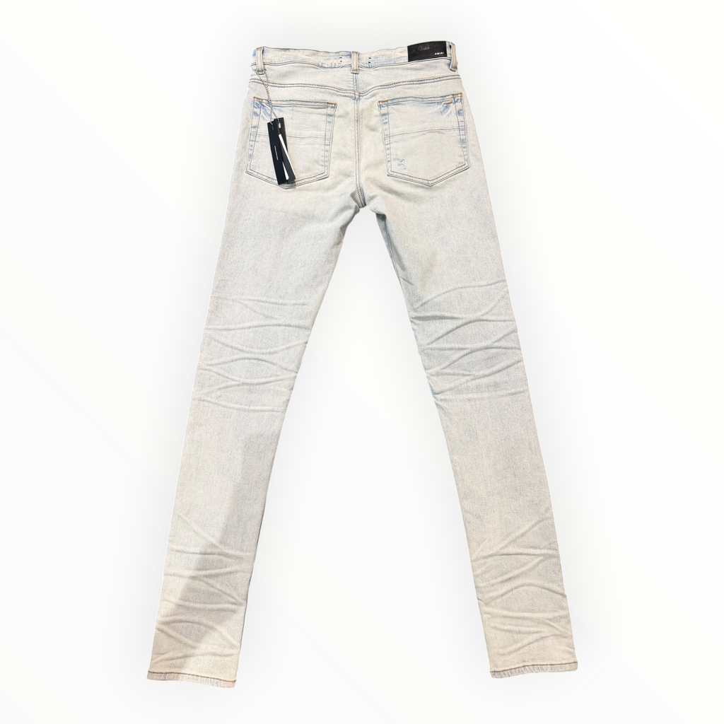 Amiri Pink Suede MX1 Light Jeans