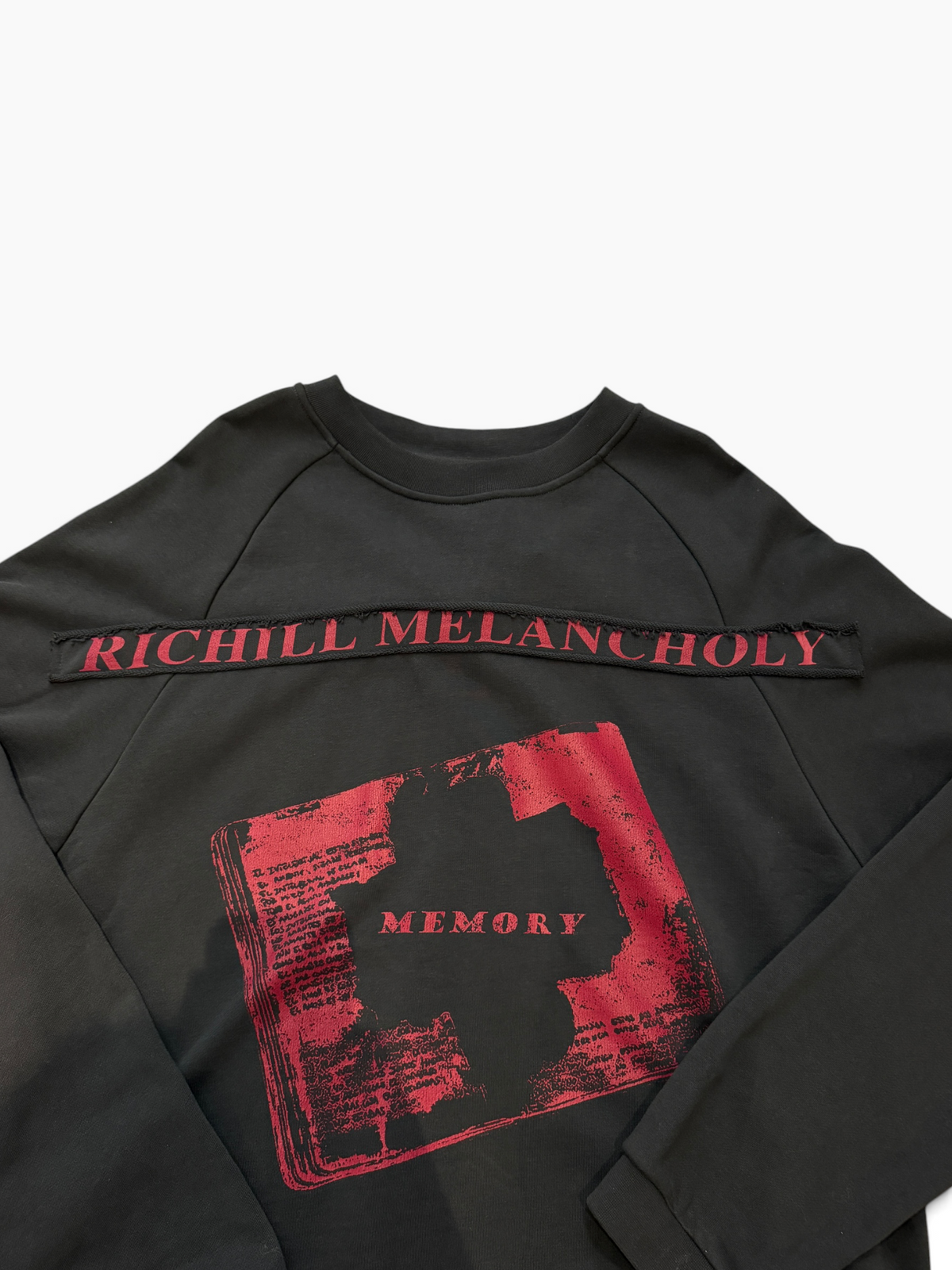 Richill Melancholy Bible Patch Black Crewneck Sweatshirt
