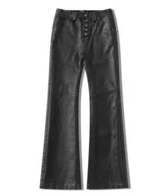 Richill Melancholy Waxed Black Flare Jeans