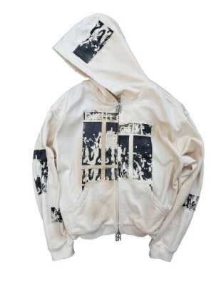Birth Of Royal Child Flash Light White Zip Hoodie