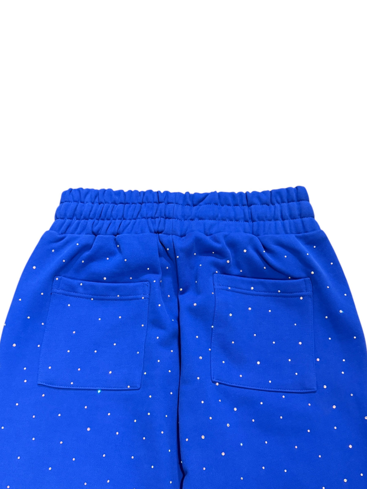 Who Decides War Rhinestone Blue Sweatpants