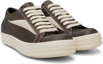 Rick Owens Vintage Lamb Leather Washed Black/Milk Sneaker
