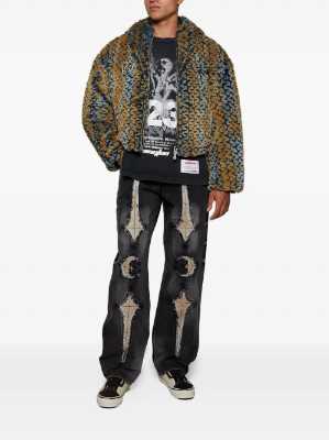 Thug Club TC Bone Leather Black Denim Jeans