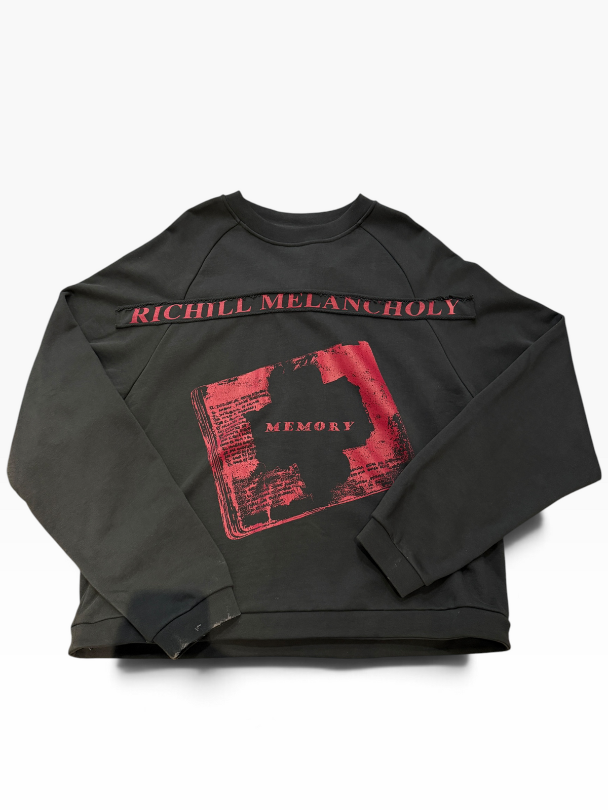 Richill Melancholy Bible Patch Black Crewneck Sweatshirt