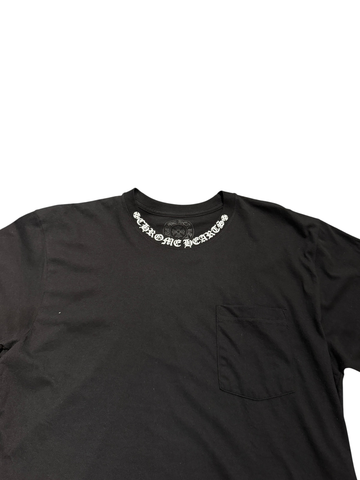 Chrome Hearts Collar Logo Pocket T-Shirt Black/White