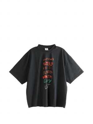 Vetements Seven Sins Logo Black T-Shirt