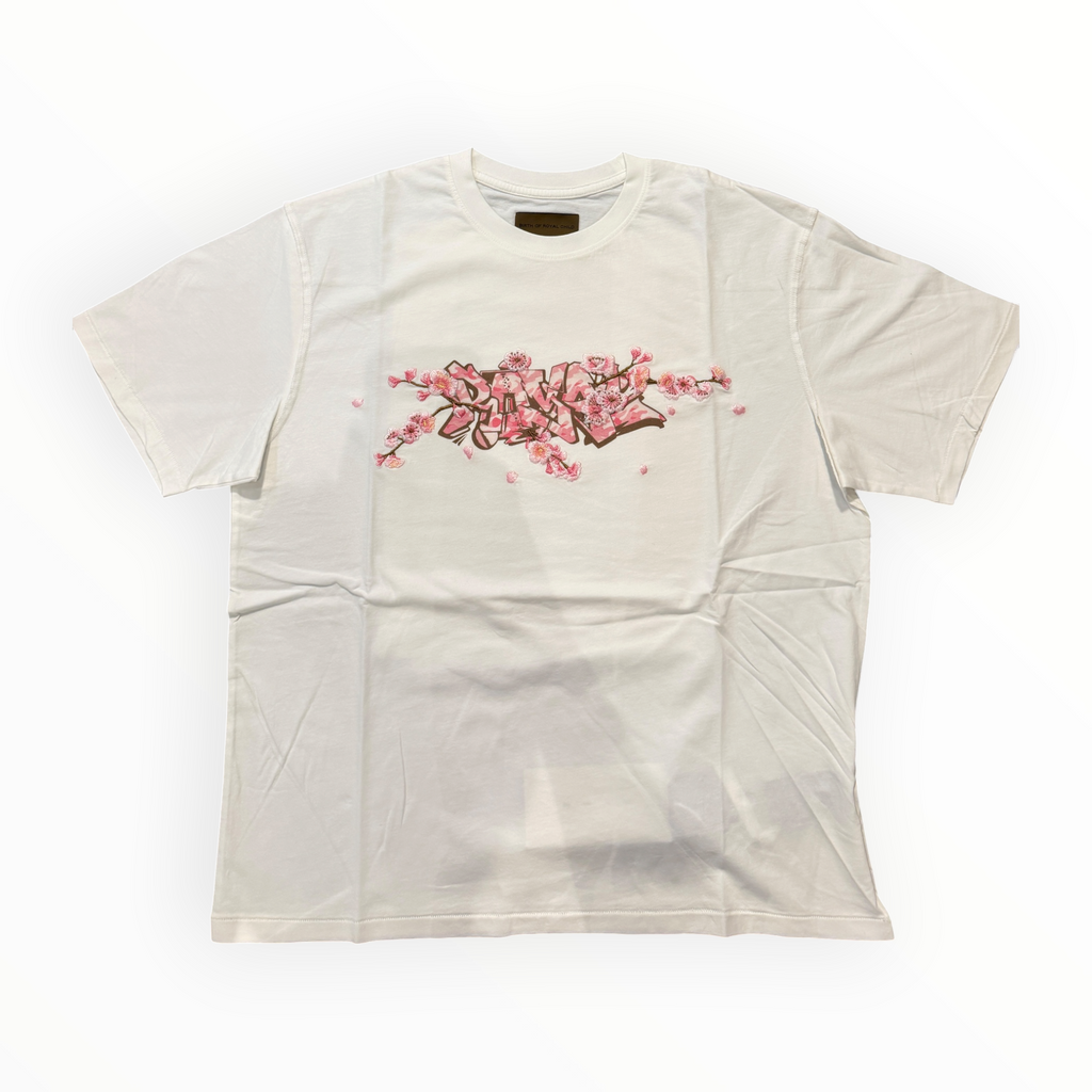 Birth Of Royal Child Sakura Embroidered White T-Shirt