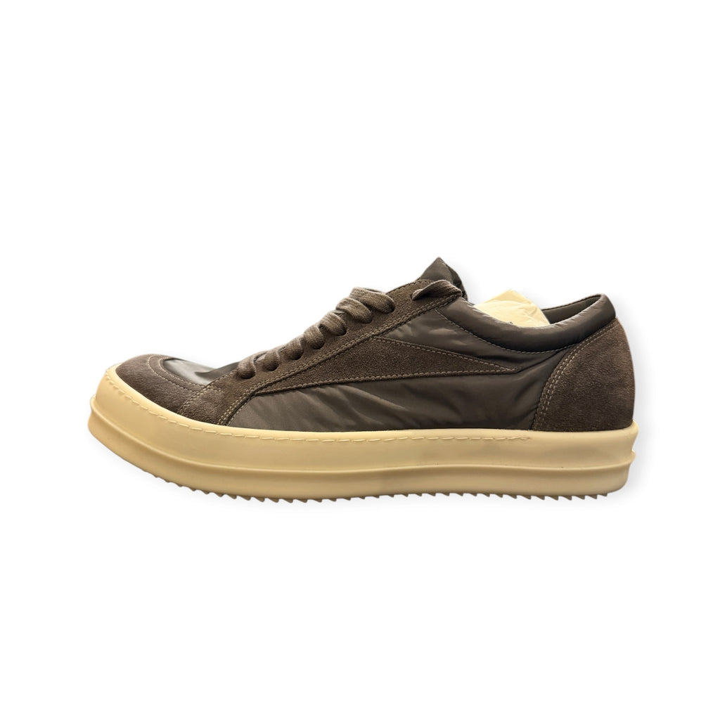 Rick Owens Vintage Low Dark Dust  Suede Nylon Sneaker