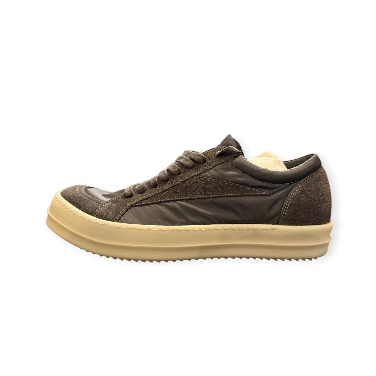 Rick Owens Vintage Low Dark Dust  Suede Nylon Sneaker